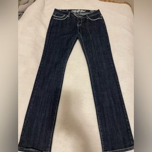 Low rise straight leg jeans